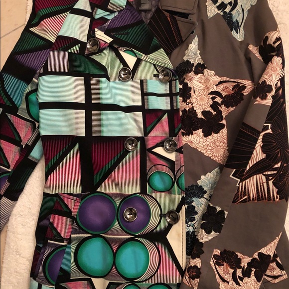 New Custo Barcelona Floral Pea Coat for fall or light winter days - Picture 3 of 3